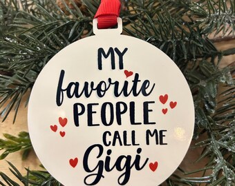 Gigi personalized ornament - or any Grandma name!