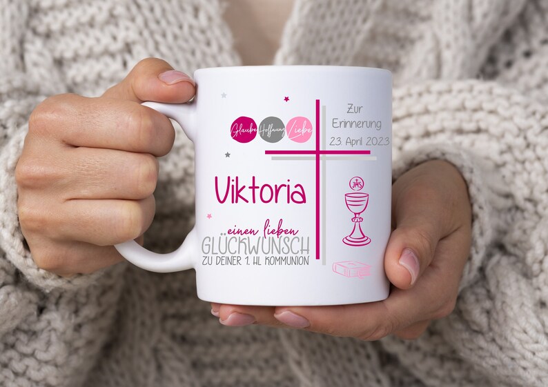 Tasse zur Kommunion Geschenk Viktoria