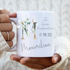 Tasse mit Namen Kommunion personalisiert Monogramm Bild 3