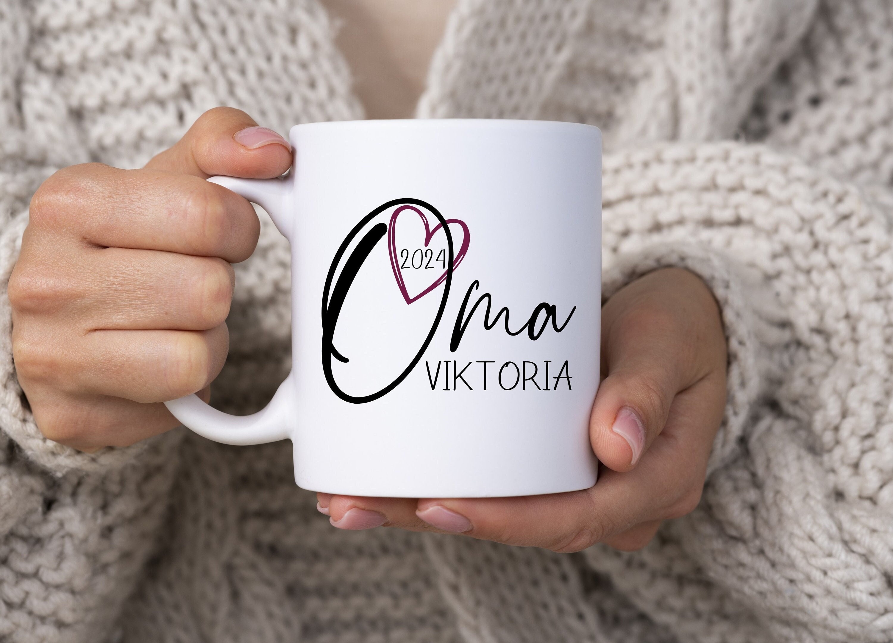 Geschenk-Tasse "Du Wirst Oma 2026" – Mit Ladebalken-Motiv, Rot, Spülmaschinengeeignet