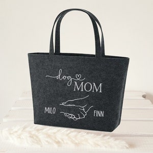 Stofftasche Jutebeutel personalisiert als Geschenk für die Hunde Mama Dog Mom Tote Bag Bild 10