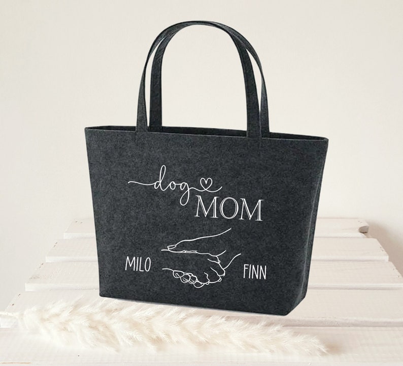 Stofftasche Jutebeutel personalisiert als Geschenk für die Hunde Mama Dog Mom Tote Bag Bild 10