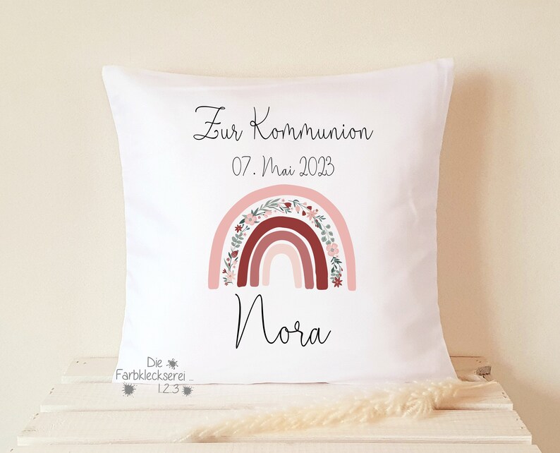 Geschenk zur Konfirmation Kissen personalisiert Monogramm Bild 8