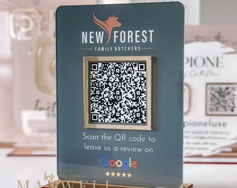 Business Marketing Review or Social Media QR Code Sign