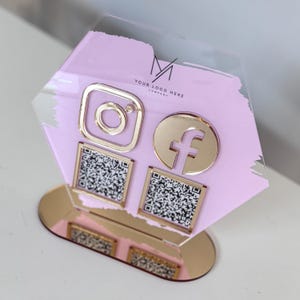 Acrylic Business Social Media QR Code Sign