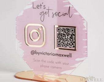 Instagram QR-kod Akrylskyltplakett