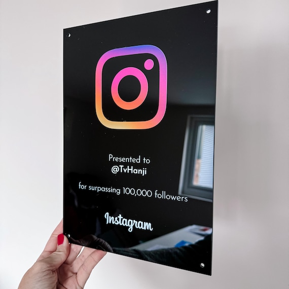 Social Media Milestone Award Plaque Sign | Content Creator Instagram and More