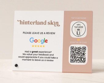 NFC Tap to Review QR Code Sign Business Review