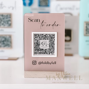 Mini QR Code Display Sign
