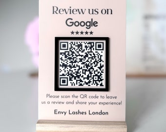 Mini QR Code Display Sign with Stand