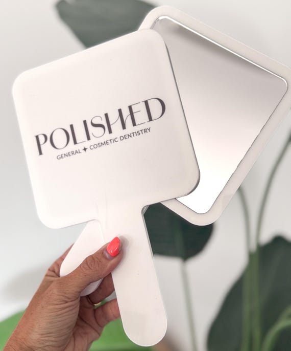 Personalized Handheld Mirror with Custom Logo – Custom Salon Mirror for Makeup Artists, Lash Technicians, Hair Stylists & Beauty
