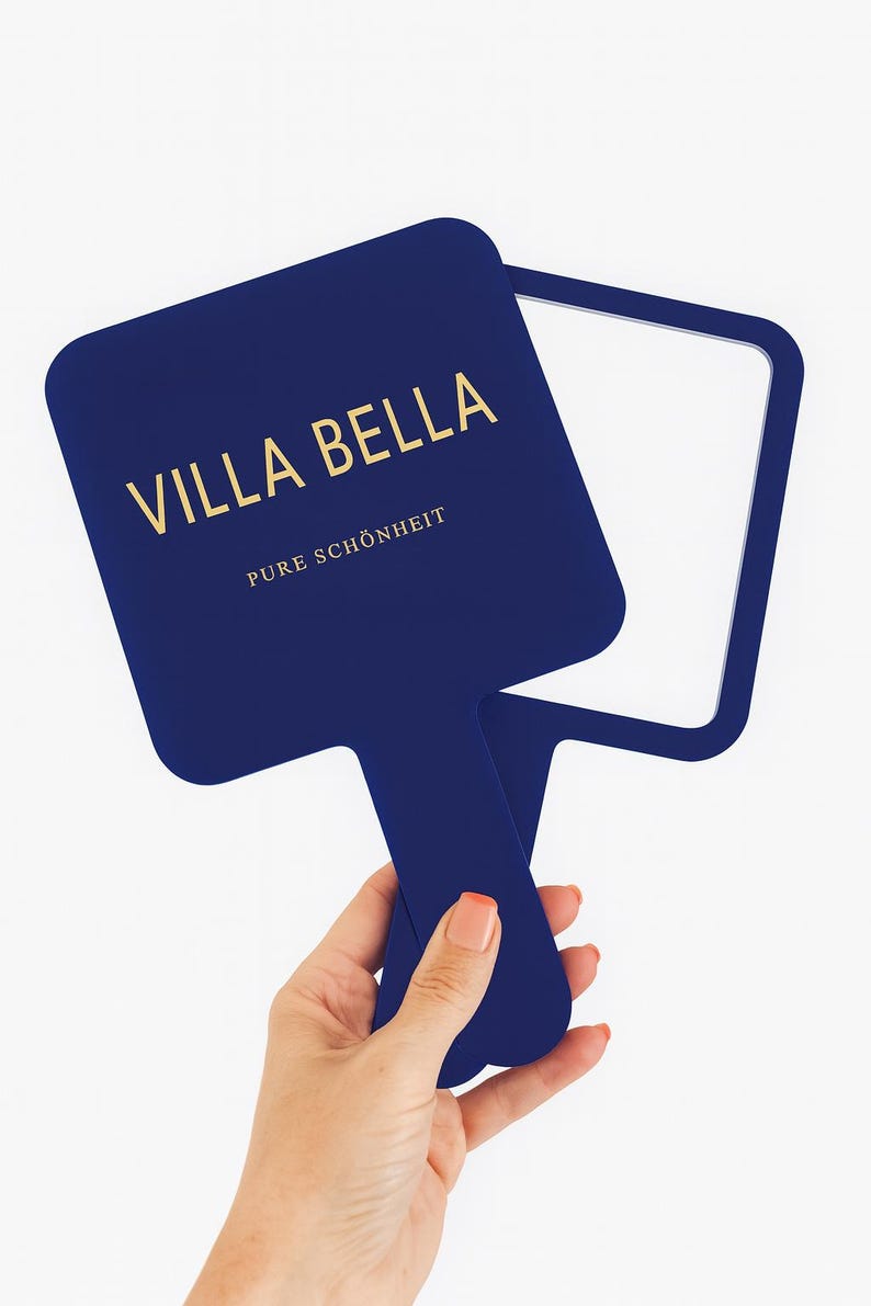 Miroir à main personnalisé avec logo personnalisé - Miroir de salon personnalisé pour maquilleurs, prothésistes, coiffeurs et coiffeurs image 9
