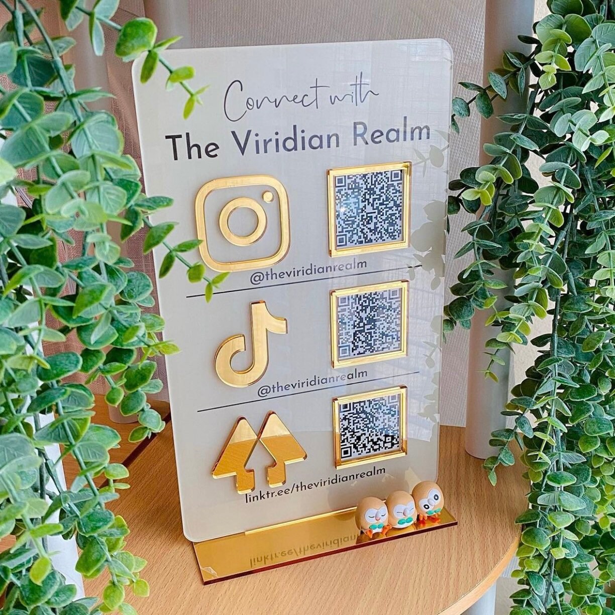Triple Icon and QR Code Instagram Business Social Media Sign - Etsy UK