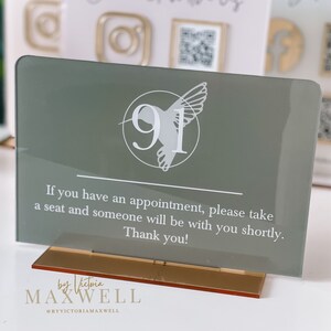 Custom Text and Logo Acrylic Business Sign