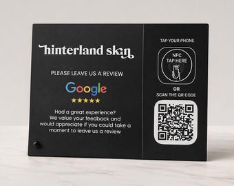 NFC Tap to Review QR Code Sign Business Review