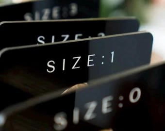 6 x Acrylic Clothes Dividers | Clothing Hangers | Nursery Wardrobe Organiser | Boutique Store