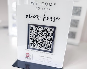 Open House Realtor Real Estate Sign QR Code Marketing