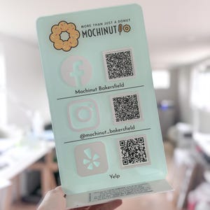 Drievoudig pictogram en QR-code Instagram Business Social Media-bord | Salonbord | Schoonheidsteken | Marketingbord met QR-code afbeelding 14