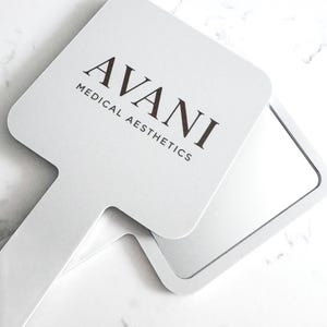 Miroir à main personnalisé avec logo personnalisé - Miroir de salon personnalisé pour maquilleurs, prothésistes, coiffeurs et coiffeurs image 3