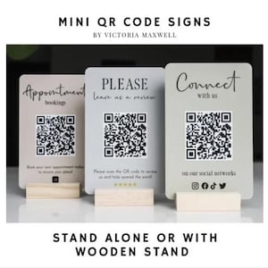 Mini QR Display Sign