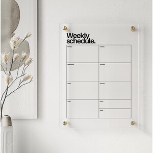A3 Personal Weekly Planner | Recyclable Acrylic Reusable Wipeable Organization Calendar | + Free Marker Pen