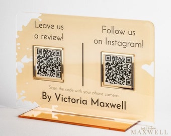 Double Business Social Media Sign Salon Sign Beauty Sign | Etsy