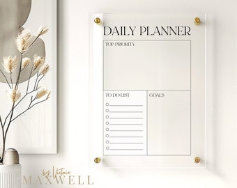 A3 Personal Weekly Planner | Recyclable Acrylic Reusable Wipeable Organization Calendar | + Free Marker Pen