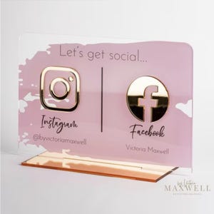 Social Media Advertising Acrylic Sign