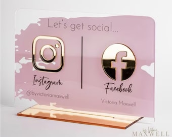 Social Media Advertising Acrylic Sign