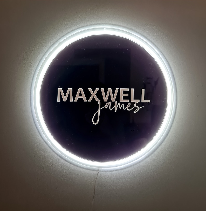 Neon Sign Mirror Acrylic Business Sign Home Office Etsy