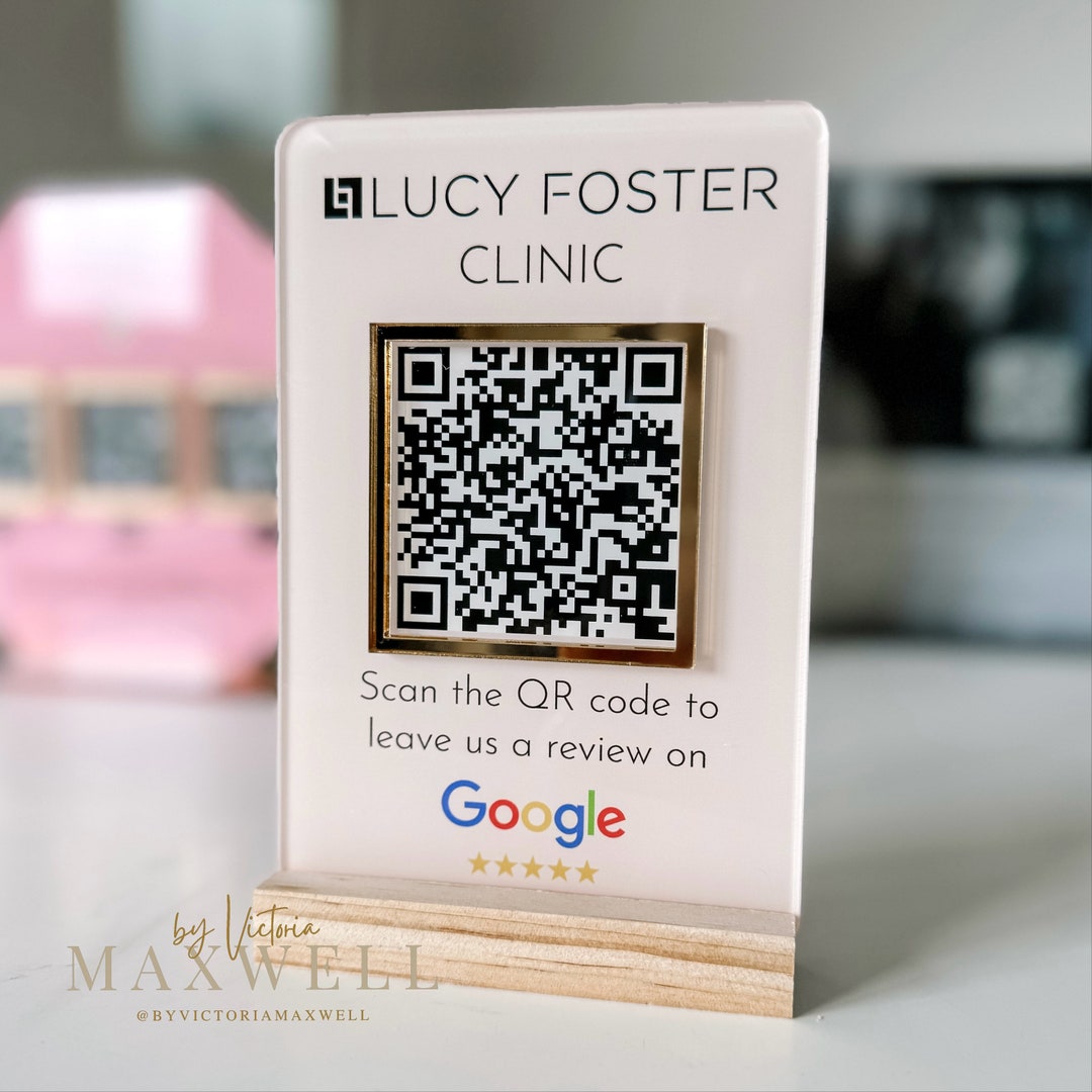 Mini QR Code Display Sign With Stand - Etsy