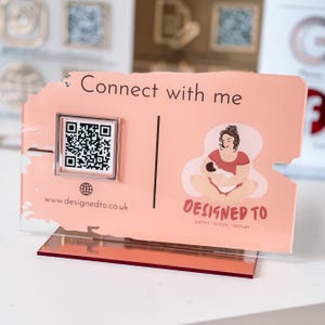 Logo and QR Code Social Media Acrylic Sign Plaque