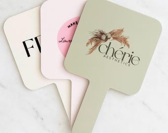 Personalized Handheld Mirror with Custom Logo – Custom Salon Mirror for Makeup Artists, Lash Technicians, Hair Stylists & Beauty