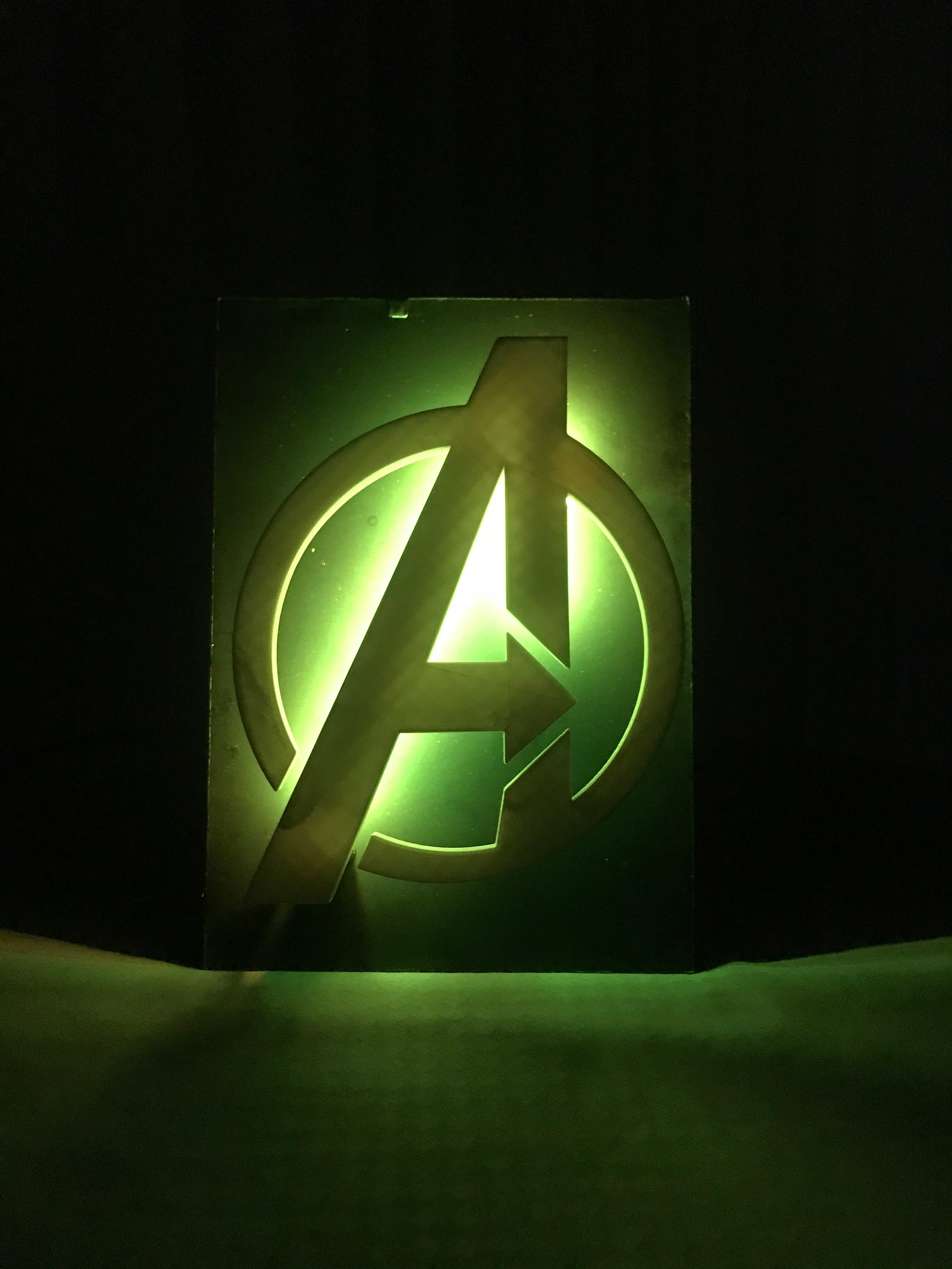 Avengers Logo LED Wall Sign Illuminated Glass Frame Ironman Etsy