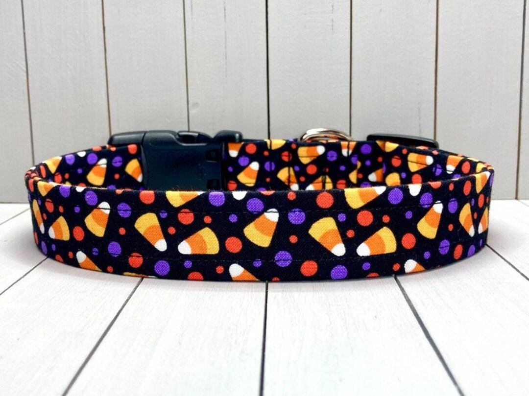 Halloween Dog Collar Handmade Fabric Covered Nylon bing Etsy