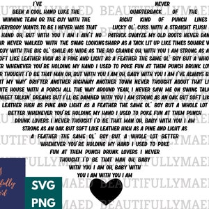 With You I Am Lyric Heart SVG PNG Song Digital Download
