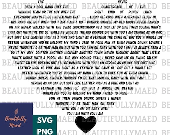 With You I Am Lyric Heart SVG PNG Song Digital Download