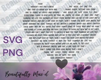 You Lyric Heart SVG PNG Piosenka Cyfrowe Pobieranie