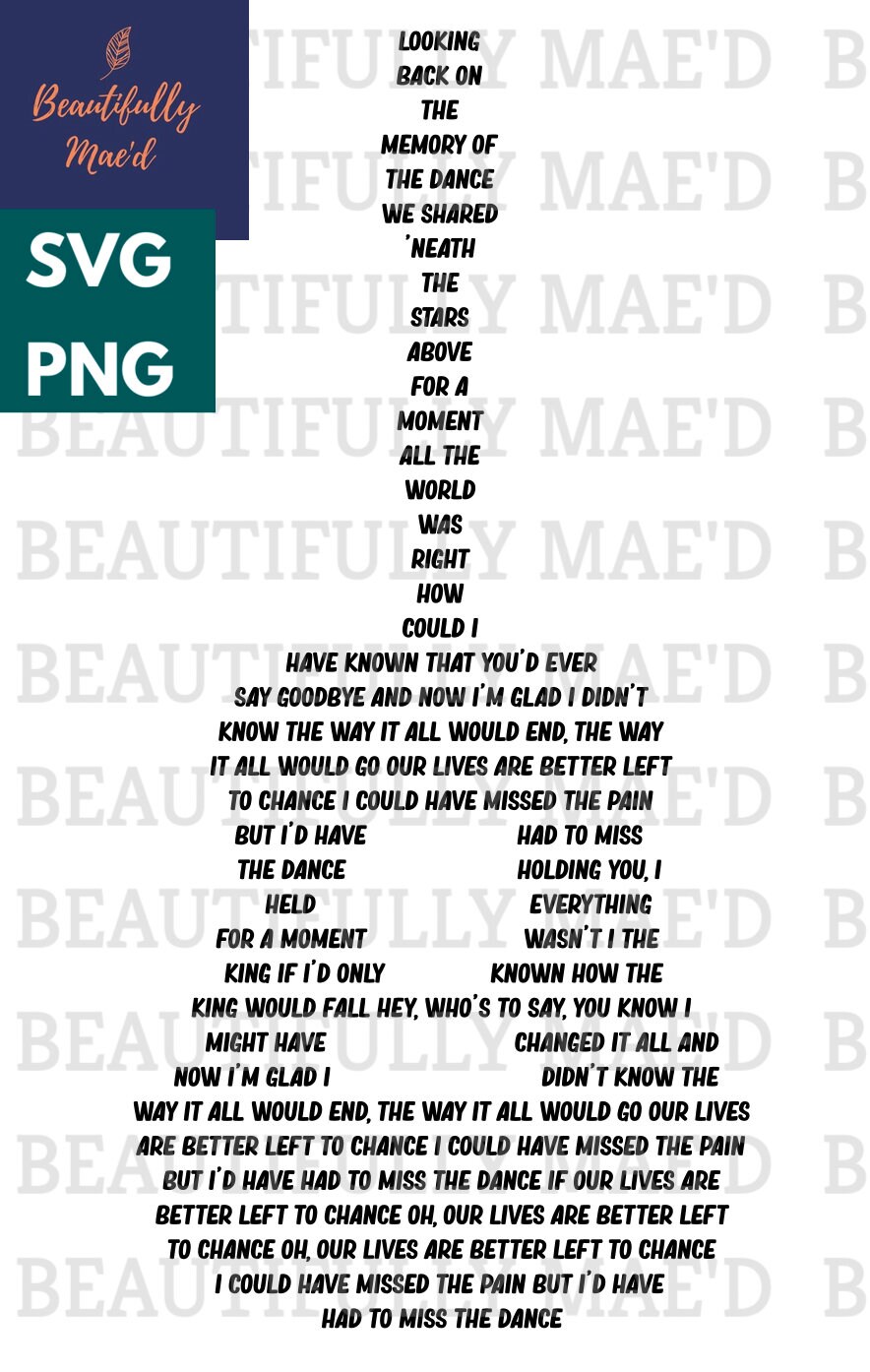 The Dance Garth Brooks Lyric Guitar SVG Etsy The dance garth brooks lyric guitar svg etsy
