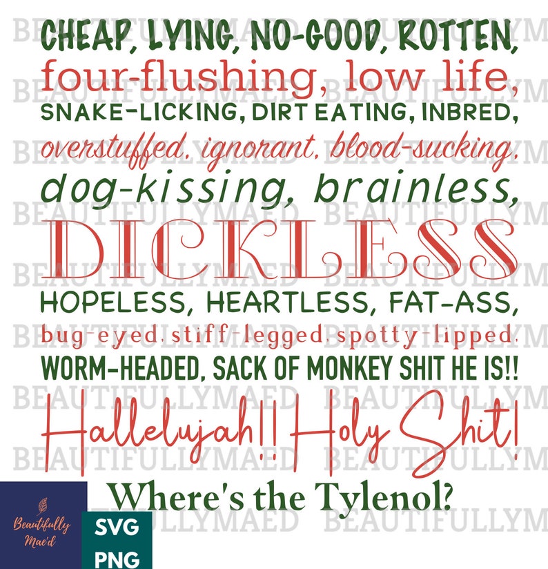 Christmas Vacation Quote Rant SVG PNG Digital Download - Etsy