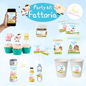 Party kit animali fattoria