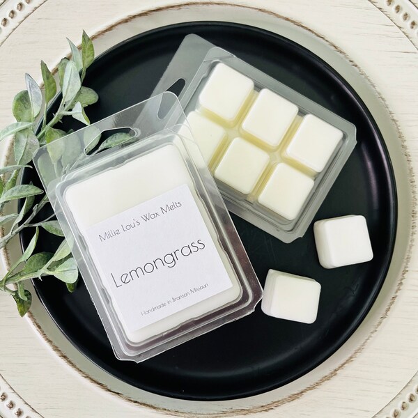 Lemongrass Wax Melts, Strong Scented Long Lasting Scent.