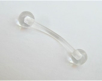 Clear Retainer Bioflex Belly Bar 6mm to 50mm