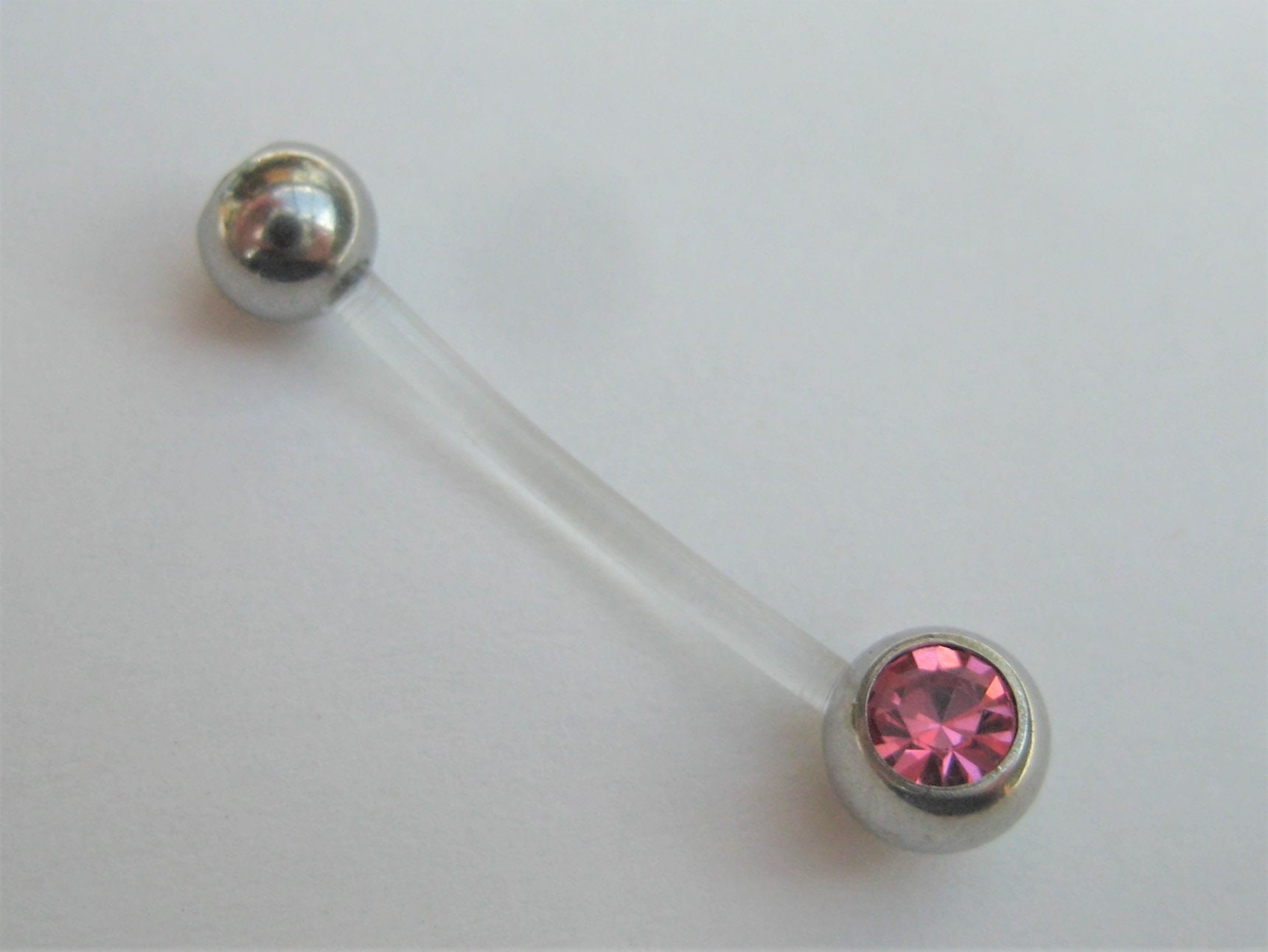 Double Gem Bioflex Belly Bar, 6mm to 50mm - Etsy UK