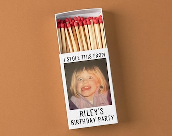 I Stole This From Matches, Custom Matchbook, Personalized 30th Birthday Party Decoration, Custom Matches for Birthday House Warming, Wedding