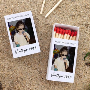 Custom Matchbooks/Custom Birthday Matches/Bachelorette Matchboxes/Personalized Bulk Party Favors/Custom Photo Matchbook/Matches Favors