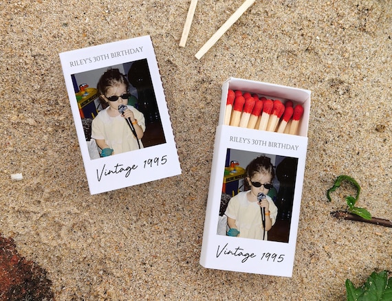 Custom Matchbooks/Custom Birthday Matches/Bachelorette Matchboxes/Personalized Bulk Party Favors/Custom Photo Matchbook/Matches Favors