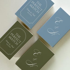 Bulk Wedding Matches, Personalized Wedding Favors, The Perfect Match Custom Matchbox, Wedding Decor, Bridal Shower & Engagement Party Favors