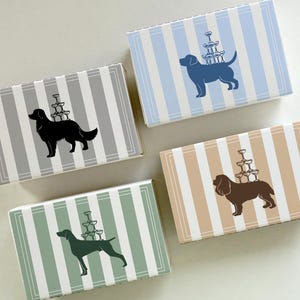 Striped Wedding Matches, Custom Matchbox Wedding Favors, Personalized Party Gifts, Personalized Wedding Match Boxes, Sketch Art Dog Matches