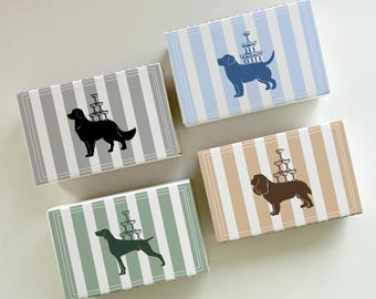 Striped Wedding Matches, Custom Matchbox Wedding Favors, Personalized Party Gifts, Personalized Wedding Match Boxes, Sketch Art Dog Matches